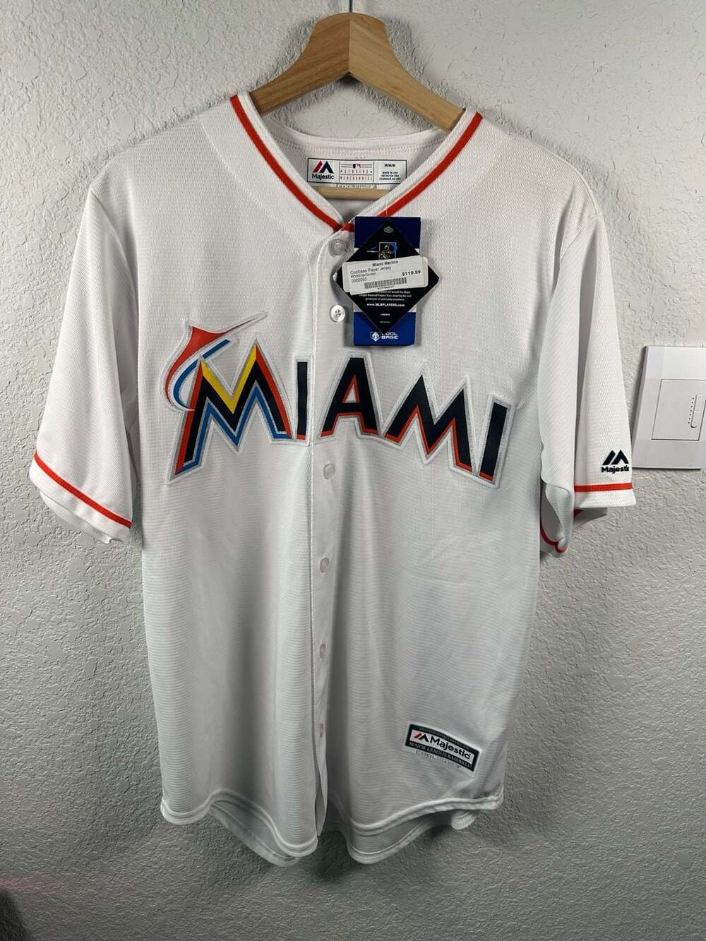 Majestic Miami Marlins Gordon 9 Cool Base Jersey Size M
